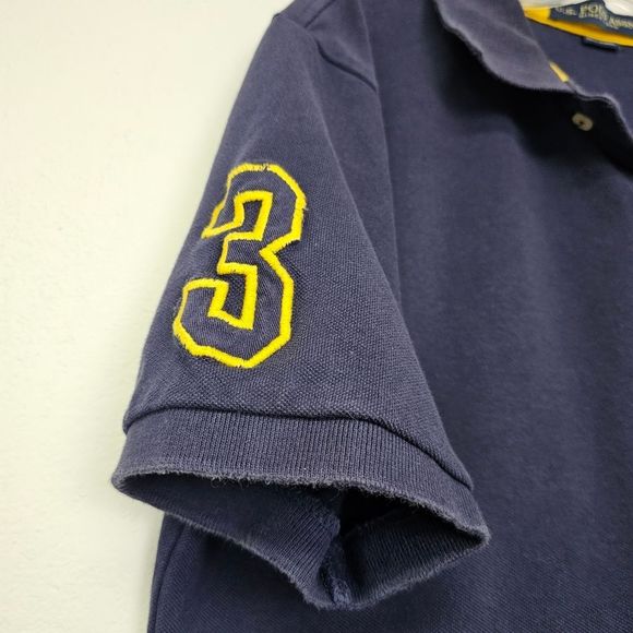 US Polo Assn Polo Blue Knit Collared Short Sleeve Large Logo Sz L Activewear - Picture 6 of 12